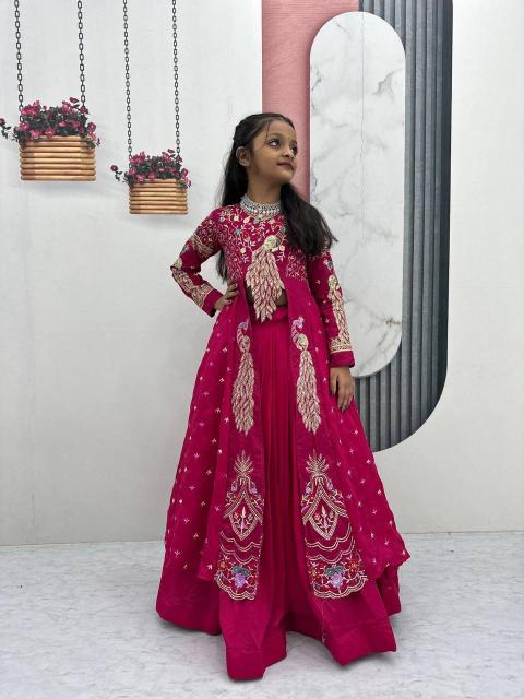 Launching Festival Special Crop Top Pc 528 Vichitra Pink Wholesale children wear market in Kolkata - wholesale export